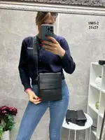 АКЦІЯ! Два відділення - стильна, чоловіча сумка з додатковими кишенями - 21х23 см (1803-2)