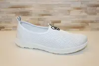 Слипоны женские летние белые Т1491 Уценка