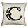 Подушка с мешковины Letter C 45x45 см (45PHB_ABC005_WH)