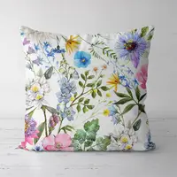Подушка декоративная Soft Колокольчики и васильки 45x45 см (45PST_23M038)