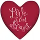 Подушка сердце XXL Love you always 57x57 см (6PS_17L001)
