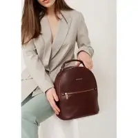 Кожаный женский мини-рюкзак Kylie Бордовый краст