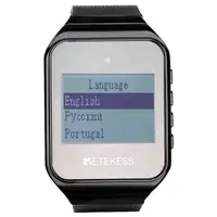 Часы пейджер для официантов с русским меню Retekess TD108, черные