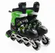 Роликовые коньки Best Roller 452-М колеса PVC светятся. Black and Green (размер 34-38) (173838)