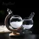 Барометр Штормгласс RESTEQ большой глобус, капля Storm Glass на стеклянной подставке, декоративный и метеорологический прибор для