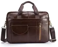 Сумка мужская под ноутбук Vintage 14882 Коричневая