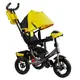 Велосипед 3-х колесный детский "Best Trike" надувные колеса, фара, с USB, пульт. Black and Yellow (125067)