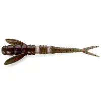 Flit 1.5" (10pcs.), #050 - Green Pumpkin Brown/Red & Purple