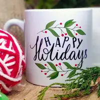Кружка маленькая Happy holidays 170 мл (KRD_21NG044)