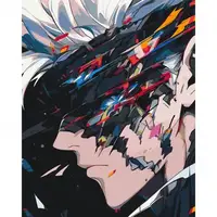 Картина по номерам "Аниме. Сатору Годжо. Магическая битва" 40x50 см