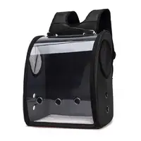 Рюкзак для переноски с прозрачной стенкой CosmoPet CP-23 для кошек и собак Black