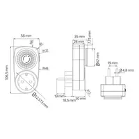Механічний таймер добовий Horoz TIMER-1 16A