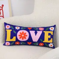 Подушка декоративна оксамитова Love 50х24 см