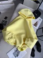 Тепле худі на флісі AO731 Жовте Oversize S-L
