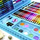 Набор для рисования Lesko Super Mega Art Set 168 предметов Blue Карандаши Краски Мелки Бумага Футляр