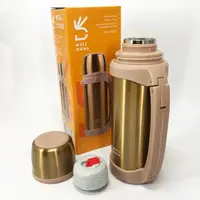 Термос вакуумний 1 л Well Done WD-7031D, Термос для спортсменів, Термос для води. Колір: коричневий