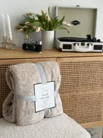 Плед Dushka Home Велюровий 21793 200х230 см бежевий
