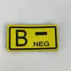 Шеврон на липучке 3 группа крови B - NEG 7433 5х2,5 см
