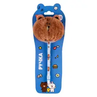 Ручка кулькова пухнаста YES Line Friends Brown 412111 0.7 мм