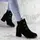 Женские зимние ботильоны на каблуке Fashion Umpa 1369 37 размер 23,5 см Черный