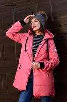 Куртка женская демисезонная розовая код П771 XL