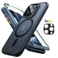 Чехол и стекло ESR для iPhone 15 Pro Max - Classic Pro Set Halolock MagSafe, Frosted Black (4894240204689)