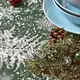 Скатерть Новогодняя 170х260 см с водоотталкивающей пропиткой хвоя зеленая