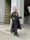 Куртка пальто женская зимняя черная код П853