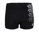Плавки-боксеры для парней Arena KIKKO V SWIM SHORT GRAPHIC черный, белый Дет 152см