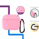 Силиконовый чехол с карабином для Apple Airpods Pro, Разные цвета