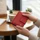 Яркий женский кошелек с монетницей и блоком для пропусков из натуральной кожи ST Leather 22714 Красный