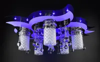 Люстра стельова Космос з кольоровим LED підсвічуванням та авто відключенням з пультом 25279 Чорний 20х58х58 см.