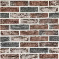 Самоклеющаяся 3D панель под кирпич клинкер оранжевый 700x700x4мм (414) SW-00000769