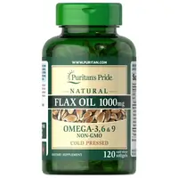 Жирные кислоты Puritan's Pride Natural Flax Oil 1000 mg, 120 капсул