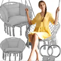 Качели подвесные гнездо аиста с подушкой MalTec 60x60cm серый (Польша)