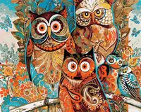 Картина по номерам Art Craft "Яркие совы" 40*50 см 11603-AC