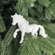 Игрушка на елку Лошадь 19612 12х10 см белая с бархатом