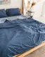 Постельное белье семейное Dushka Home Вареный хлопок 20483 160х215х2 см синяя с голубым
