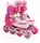 Роликовые коньки Best Roller 16-03 М колеса PU светятся. Pink and White (размер 34-38) (186963)
