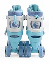 Розсувні ролики квади 51-43 М Best Roller колеса PU, що світяться. Blue (розмір 34-38) (186063)