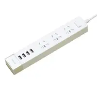 Мережевий фільтр з євровилкою Business RU-S2 3*Plug 4*USB 220V white Remax 341902
