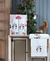 Набор полотенец новогодний подарочный Gulcan New Year Love белый 1+1