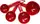 Набір мірних ковшиків KitchenAid Universal KQG058OHERE 4 шт червоний