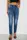Джинсы женские однотонные Skinny, цвет синий, 244RVE-827