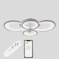 Потолочная LED люстра, светильник светодиодный белый Sunlight  5332/2+2 R
