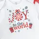 Праздничный комплект для девочки 3 в 1 боди с юбкой и повязкой Joy to the world