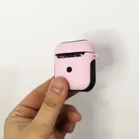 Чехол для AirPods противоударный розовый