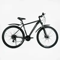 Велосипед спортивный Corso MADMAX, рама алюминиевая 20", гидравлический тормоз Shimano, оборудование Shimano Altus, 24 скорости. Black and white (152798)