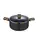 Каструля з кришкою Bergner Earth black BG-32036-BK 24 см 4.3 л чорна
