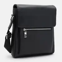 Чоловічі шкіряні сумки через плече Borsa Leather K1608-1bl-black